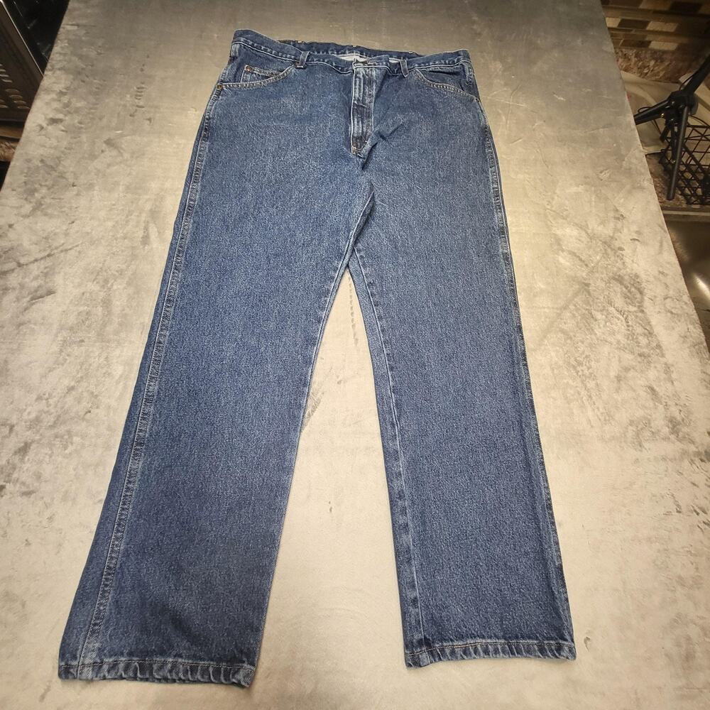 Wrangler Jeans Mens 40x30 Blue Comfort Regular Fit Denim Authentic Classic Style